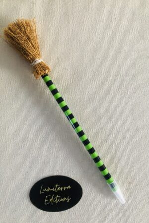 🧹 Stylo « Balai de Sorcière » – Encre noire